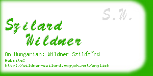 szilard wildner business card